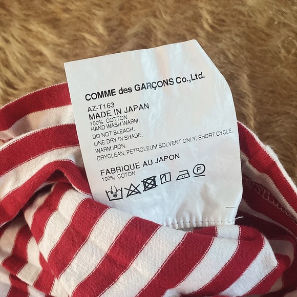 Comme des Garçons Play Striped Long Sleeved T-Shirt preloved - Picture 6 of 6